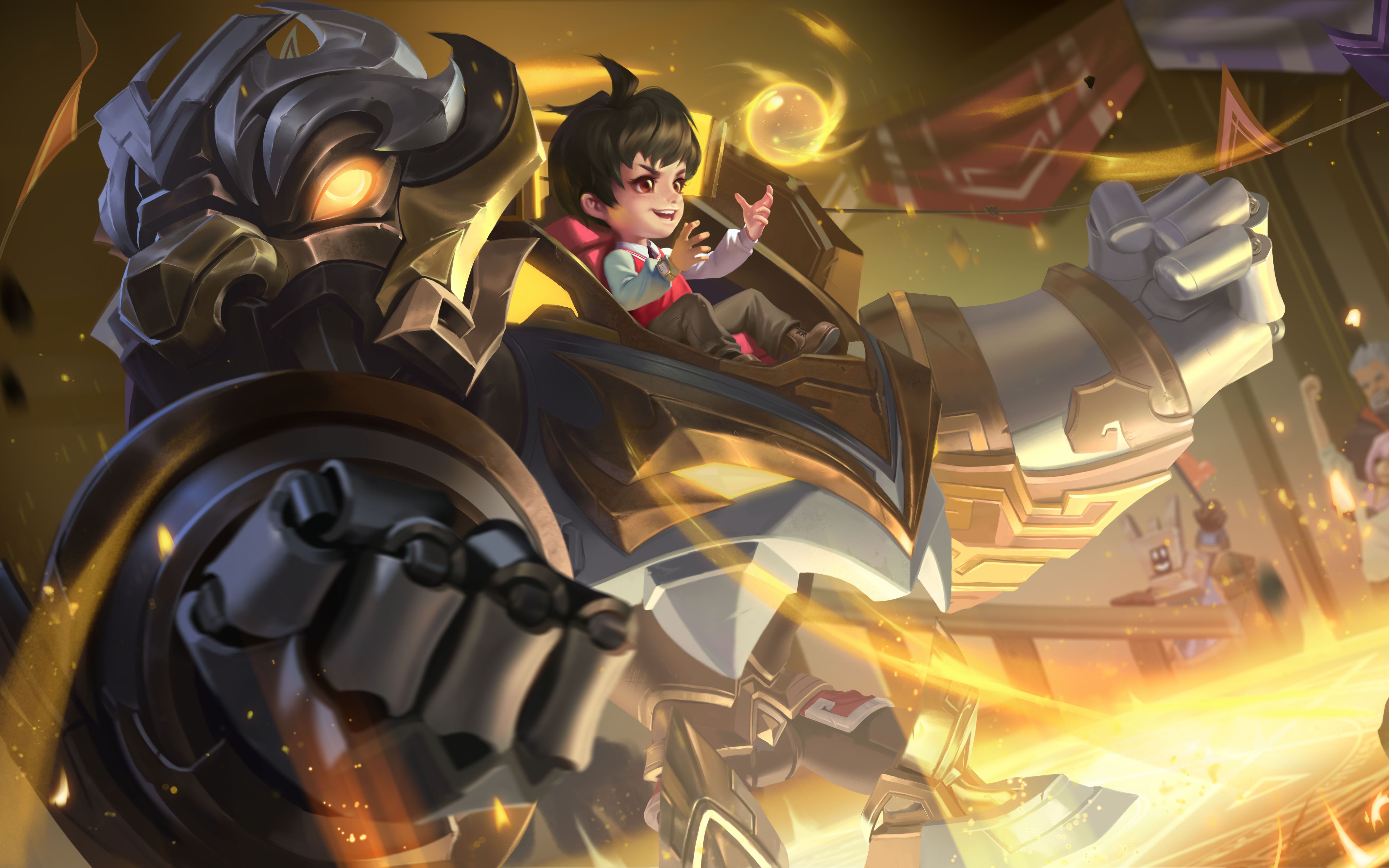 不过很可惜的是,刘禅的唤灵魔甲是一款勇者皮肤,所有没有新的出场动画