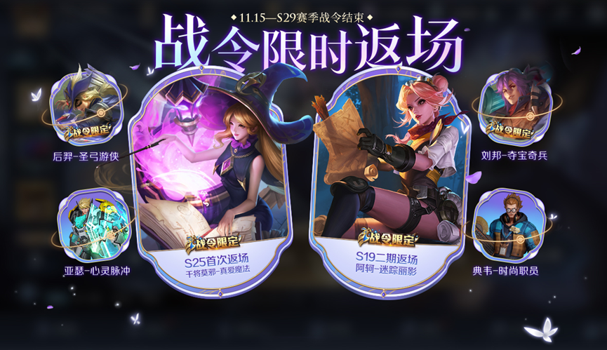 一张图带你看懂s19赛季战令限定皮肤返场全部数据关系