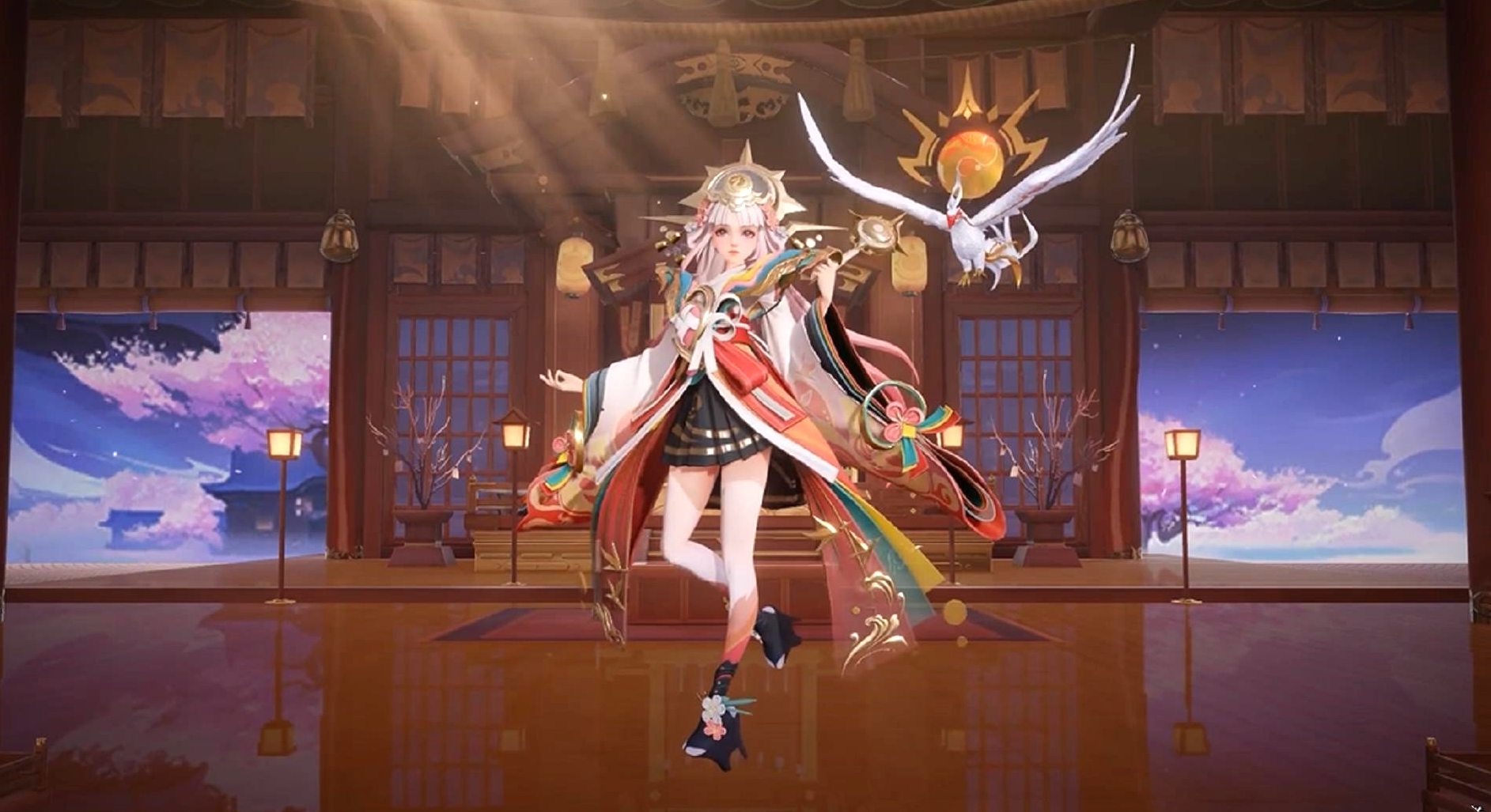 娜可露露新皮肤拥有中日两种语音包,加入绳结,花簪,神镜等元素设计